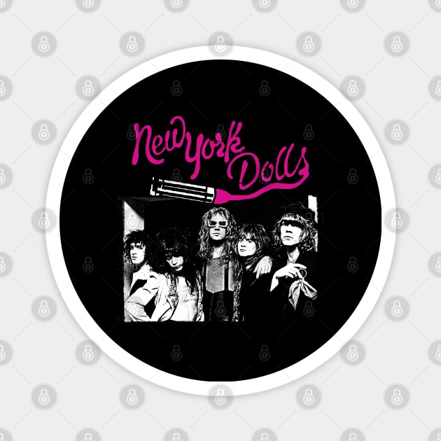 NY Dolls Magnet by Chicken Allergic